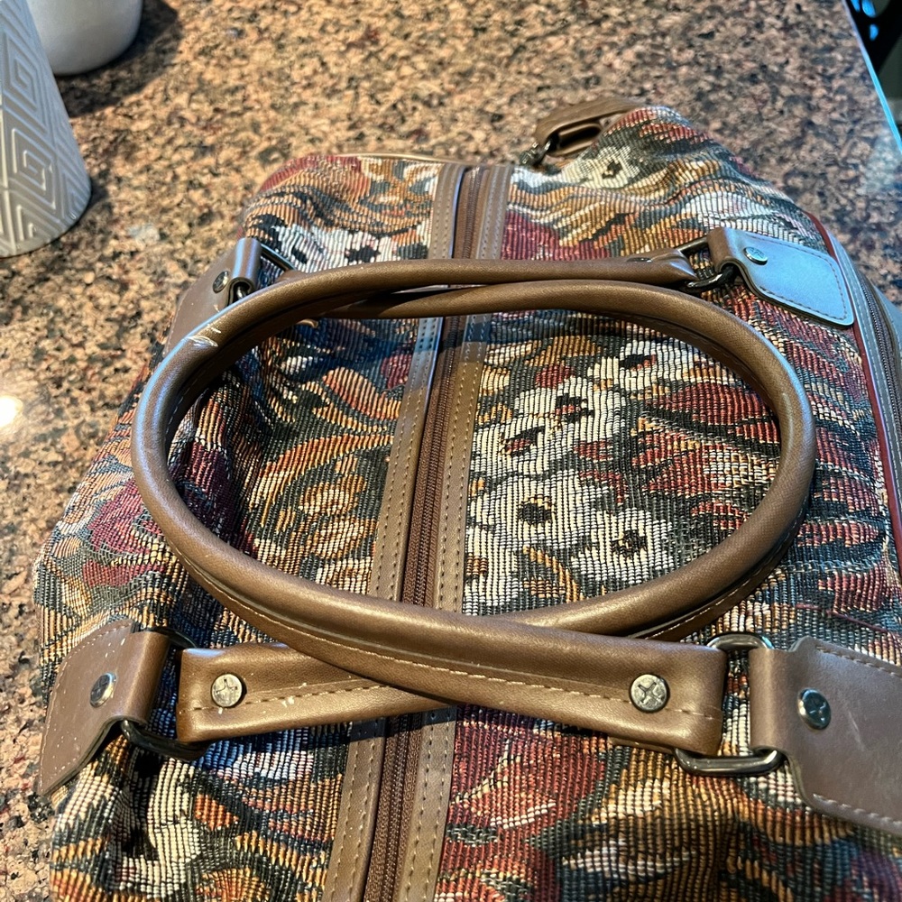 vintage floral carry on bag
